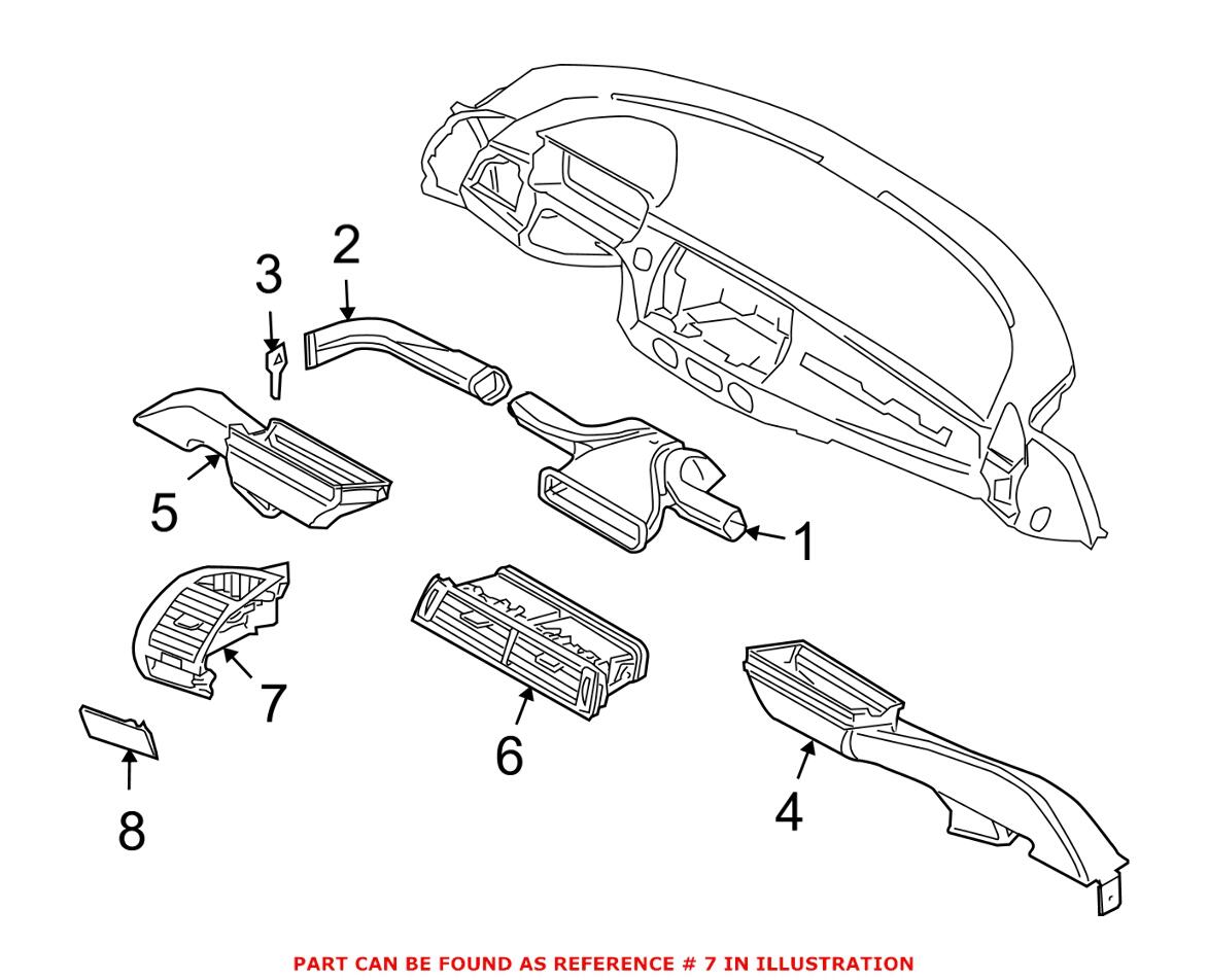 BMW Dashboard Air Vent = Driver Side 64226945395